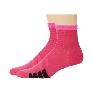 Eurosock Women's Small Pink 2-Pack Bike Quarter Compression Socks H11-18